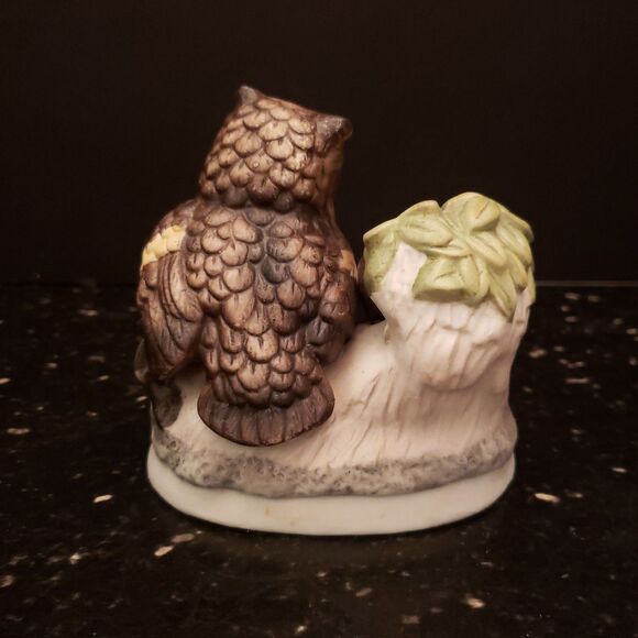 Homco #1298 Mother and Baby Owls Figurine Porcelain Ceramic Vintage - Picture 4 of 10